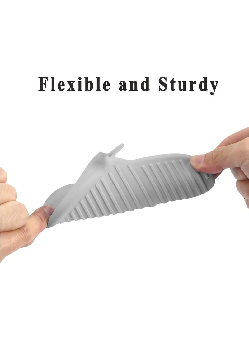 Silicone Mini Oven Mitts Heat Resistant Pinch Grip Set Grey 10 x 7 x 8.5 cm - Image 3