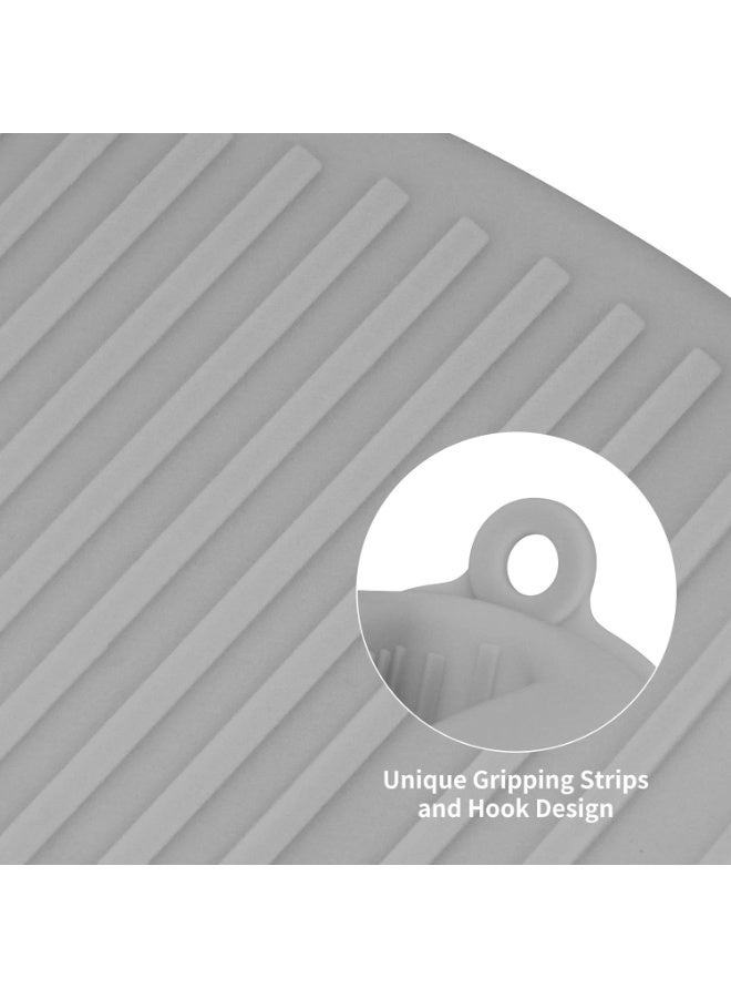 Silicone Mini Oven Mitts Heat Resistant Pinch Grip Set Grey 10 x 7 x 8.5 cm - Image 4