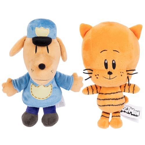 Dog Man Movie Plush Dog Man and Lil Petey Plush 2Pack Collect All Dogman Plush by JAKKS Pacific Based on The Dog Man Movie for Kids Ages 4 Years and Up - Image 1