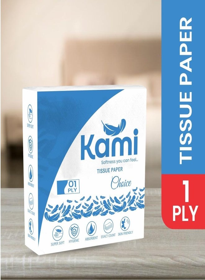 كامي مناديل ورقية من كامي، 320 منديل، فائقة الامتصاص، ناعمة، طبقة واحدة (27 × 30 سم)، 80 منديل في العبوة - مثالية للاستخدام المنزلي والمطبخ والمكتب - عبوة من 4 قطع - Image 2