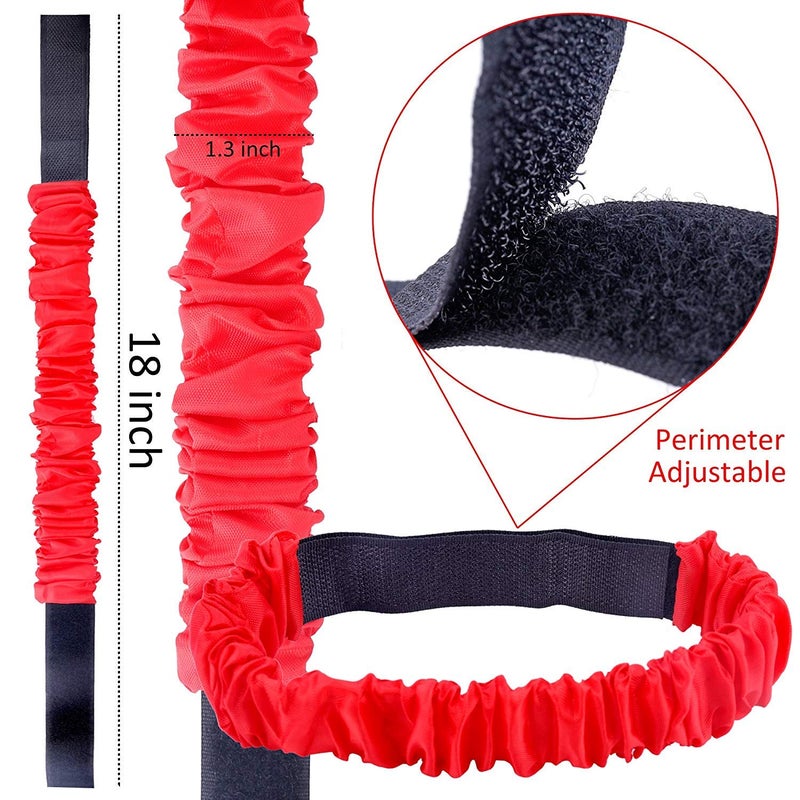 Augshy 5 Pcs 3 Legged Race Bands, Colorful Elastic Tie Rope Bands for Carnival Relay Race, Field Day Games, Adults Outdoor Team Game Party Supplies - Image 3