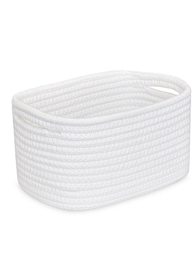 ABenkle Small Basket, Woven Storage Baskets for Organizing, Toy Basket, Cute Decorative Shelf Closet Organizer, Woven Storage Bins for Baby Nursery, Empty Gift Baskets, 8.7" x 6.3" x 4.72" - Image 1
