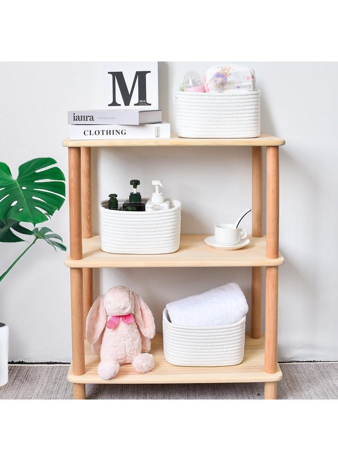 ABenkle Small Basket, Woven Storage Baskets for Organizing, Toy Basket, Cute Decorative Shelf Closet Organizer, Woven Storage Bins for Baby Nursery, Empty Gift Baskets, 8.7" x 6.3" x 4.72" - Image 5