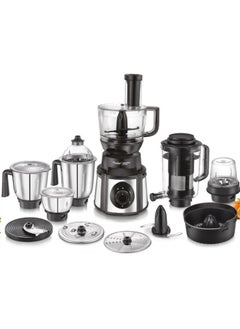 PRESTIGE Prestige Endura Pro 1000W Multi Functional Mixer Grinder With Ball Bearing Technology|6 Jars With Food Processing Attachments |14 Different Functionalities|Black & Silver - 1000 Watts  - Image 1