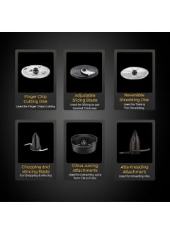 PRESTIGE Prestige Endura Pro 1000W Multi Functional Mixer Grinder With Ball Bearing Technology|6 Jars With Food Processing Attachments |14 Different Functionalities|Black & Silver - 1000 Watts  - Image 4