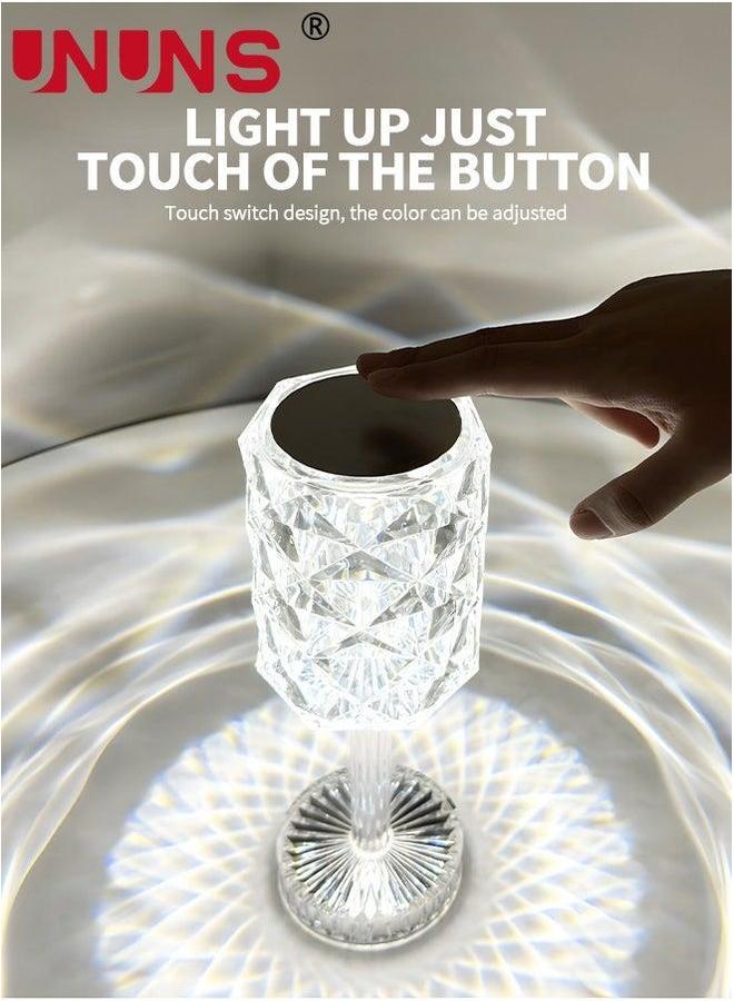 UNUNS Crystal Lamp,Touch Control Table Lamp Night Lights,16 Color LED Rose Diamond USB Rechargeable & Remote Control,Bedside Lamp,Dining Room Lamp,Atmosphere Light For Bedroom/Living - Image 4