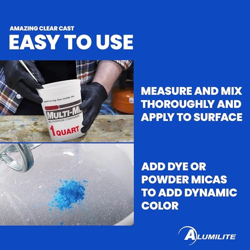 Alumilite Amazing Clear Cast Epoxy Resin Kit (1 Gal) Food Safe, Crystal Clear, High-Gloss Finish – Perfect for Countertops, Encapsulation, Coatings, Castings, Jewelry, Art, and Other DIY Projects - Image 5