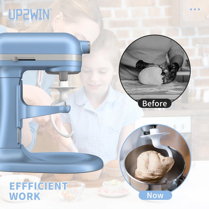 UP2WIN C Dough Hook K5ADH, Kitchen Mixer Dough Hook for 5-QT Bowl-Lift Stand Mixer Compatible with Kitchen Mixer Aid Model KSM50 KSM5-K5SS - Image 5