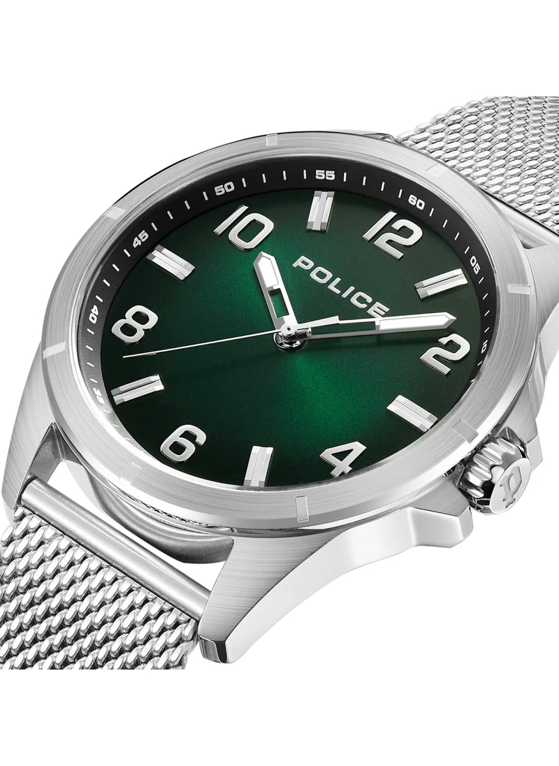 بوليس Men's Barwara Silver Stainless Steel Watch For Men 53MM - 5 ATM - PEWJG0018301