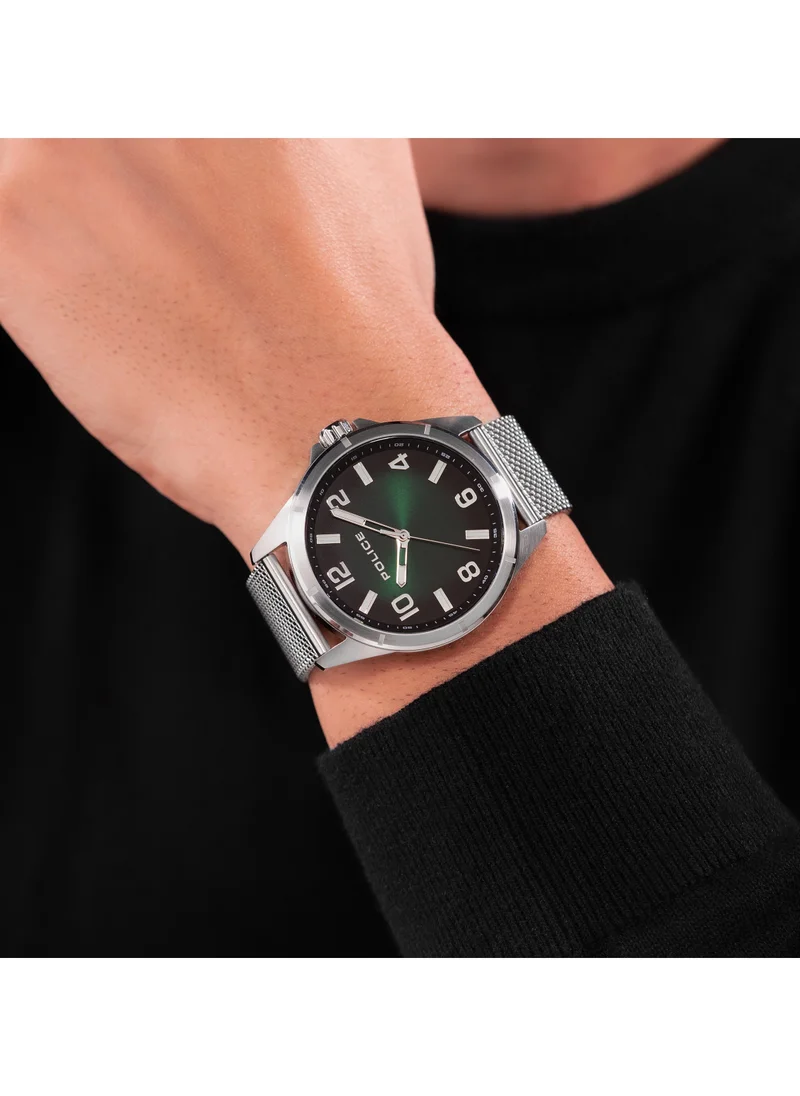 بوليس Men's Barwara Silver Stainless Steel Watch For Men 53MM - 5 ATM - PEWJG0018301
