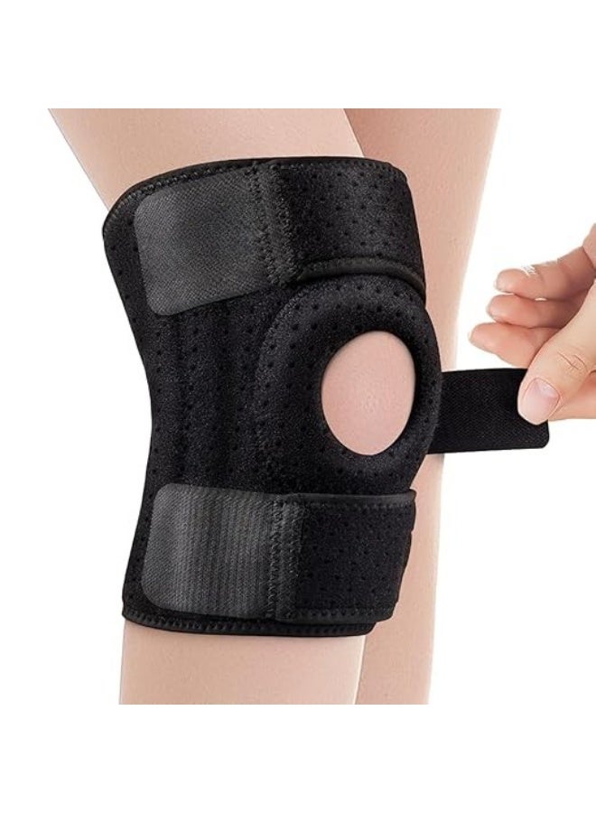 دعامة ركبة احترافية قابلة للتعديل - مبطنة بالجل ومدعومة بمثبتات جانبية - دعم قوي وفعال لآلام الركبة - Image 1