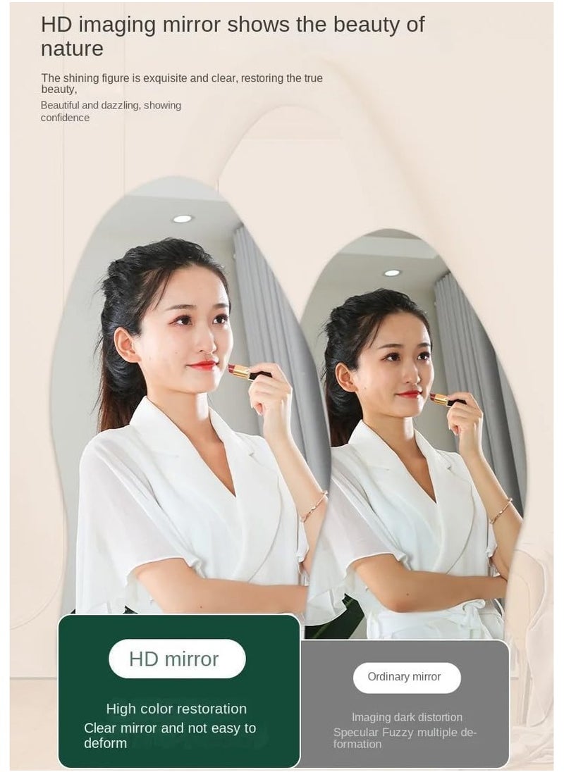 Full Length Mirror Irregular Wavy Mirror Full Length Wave Floor Mirror Full Length Wall Mirror Wall Mirror Standing Hanging or Leaning Against Wall for Bedroom