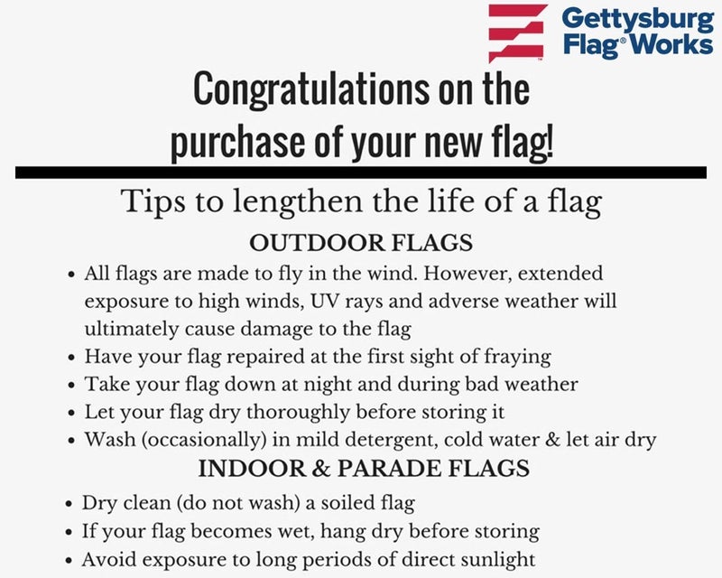 Gettysburg Flag Works 12X18" Quarantine Flag, 200 Denier All-Weather Nylon, for sailing and boating port entry, Made in USA - Image 4