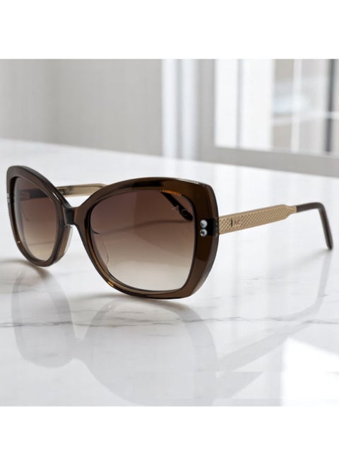 Luxury Armando Cavelli sunglasses, crafted from carefully selected premium acetate for a luxurious look and longevity with extensive use. This model combines modernity and classic style, with a raw brown acetate front and brown -plated metal temples to complete your luxury look. Comes with premium polymer lenses offer UV400 protection in a