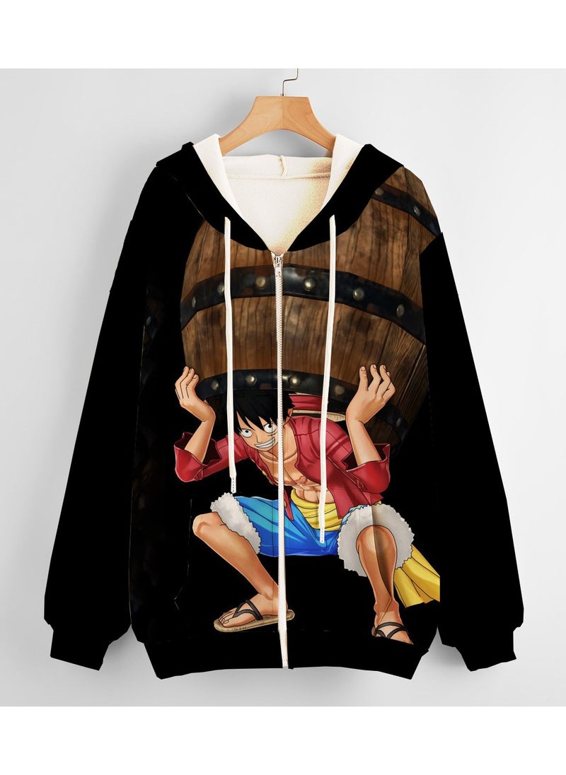 KUYING New One Piece Printed Zipper Sweatshirt Casual Sportswear  - Image 1