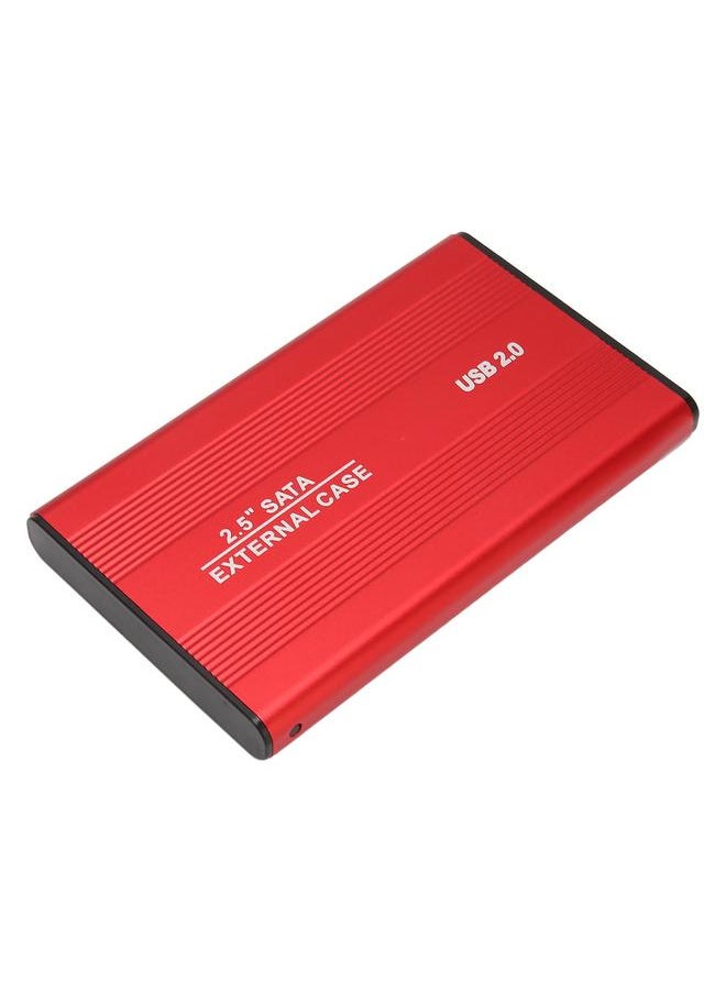 Thoraya 2.5 Inch Portable Metal External Hard Drive USB2.0 Ultra-thin External Hard Drive Red 80GB  - Image 2