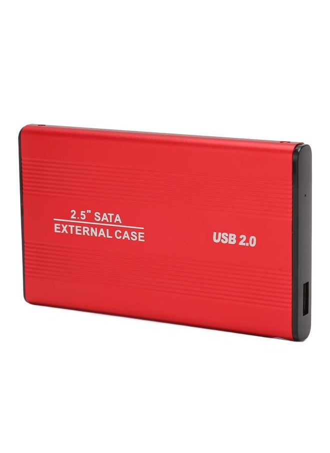 Thoraya 2.5 Inch Portable Metal External Hard Drive USB2.0 Ultra-thin External Hard Drive Red 80GB  - Image 4