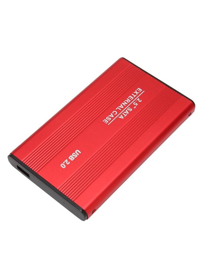 Thoraya - 2.5 Inch Portable Metal External Hard Drive USB2.0 Ultra-thin External Hard Drive Red 80GB - Image 1