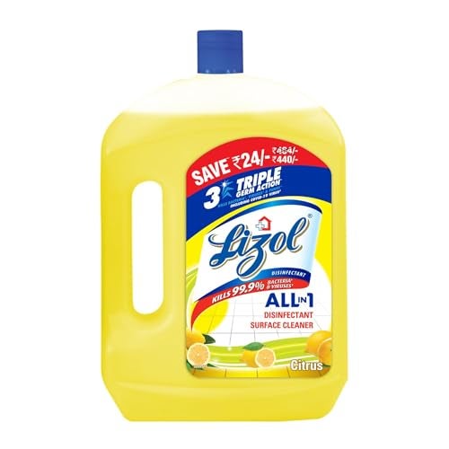 Lizol Disinfectant Surface & Floor Cleaner Liquid, Citrus - 2 Litre | Suitable for All Floor Cleaner Mops | Kills 99.9% Germs| India's #1 Floor Cleaner - Image 1