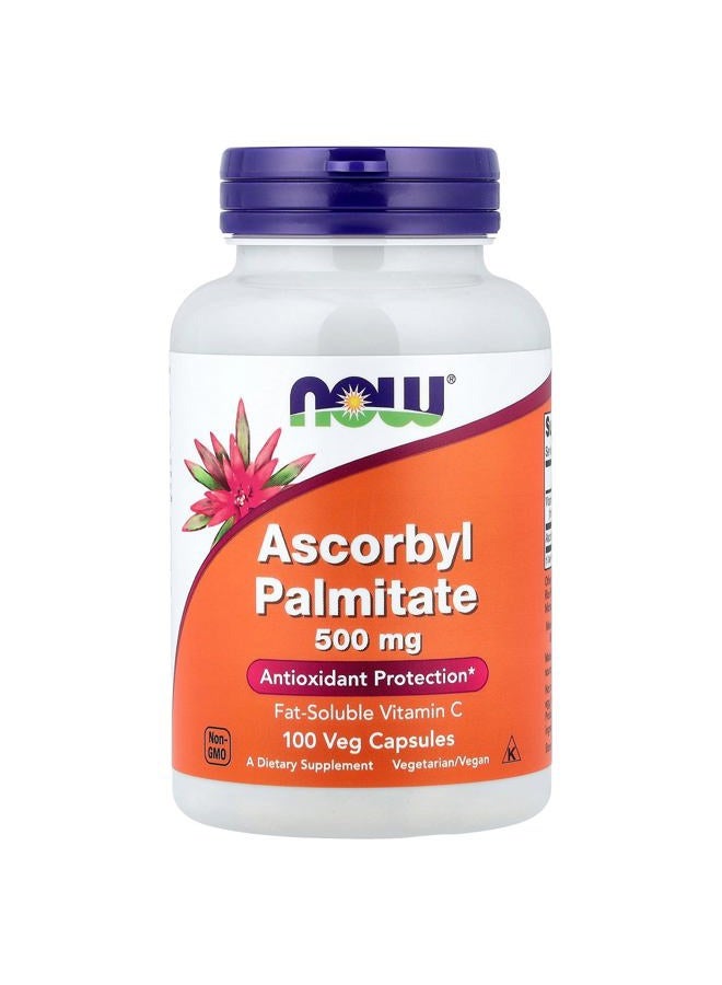 now Ascorbyl Palmitate - 500mg, 100 VCaps - Image 1