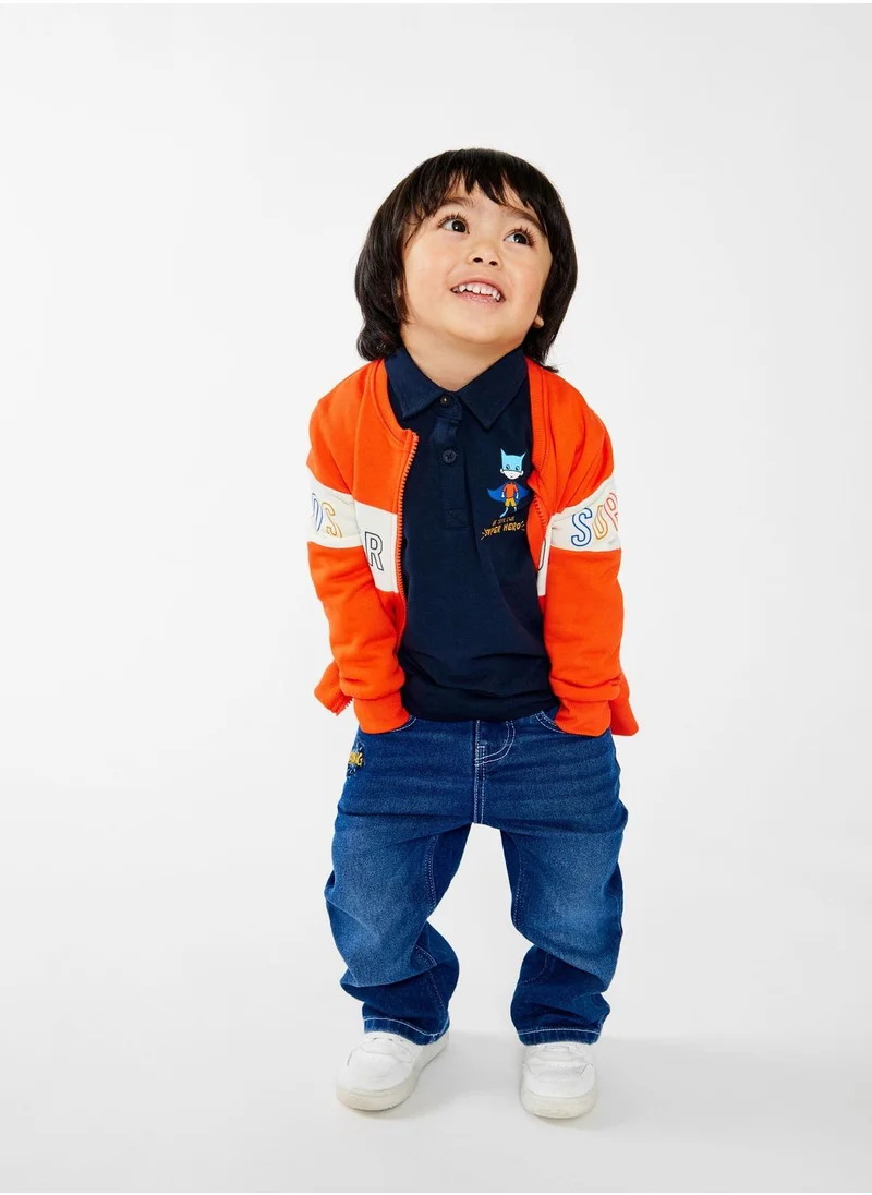 NAME IT Kids Text Print Cardigan