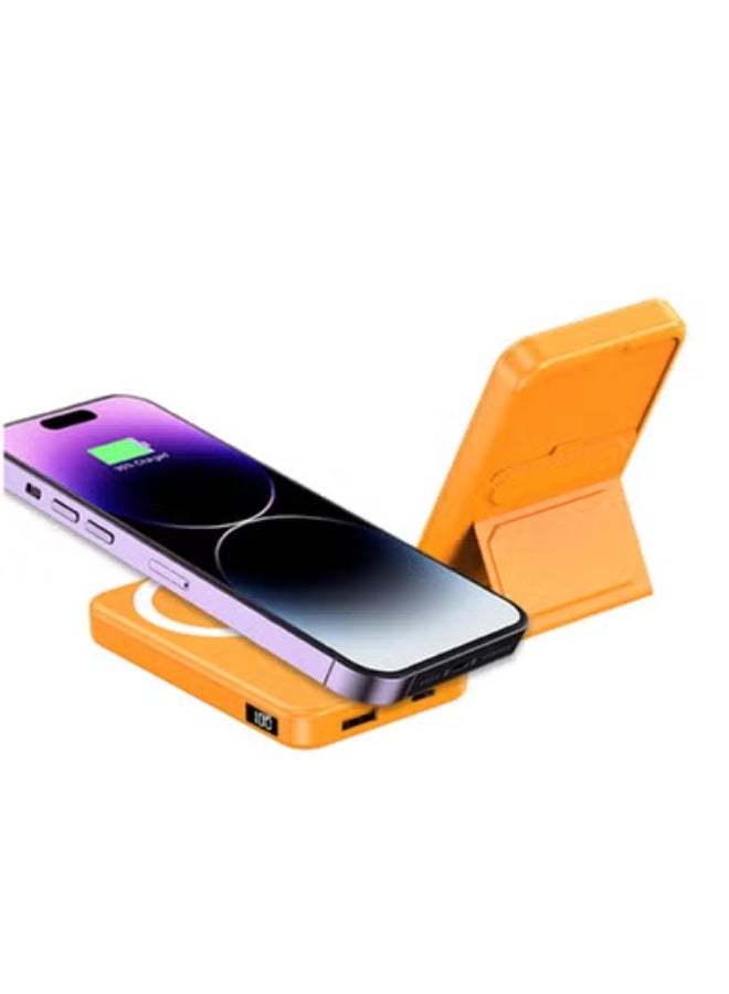 GULFLINK Magnetic Portable Power Bank Charger for Apple iPhone 15/14/13 Series 10000mah Orange - Image 2