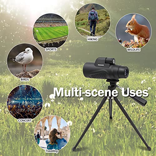 Astromania Monocular Telescope 10x42 HD K9 Prism - High Power & Compact, Waterproof, Fogproof, Shockproof for Birdwatching, Camping, Wildlife - Multi-Coated Optics, Rubber Armor & Non-Slip Grip - Image 3