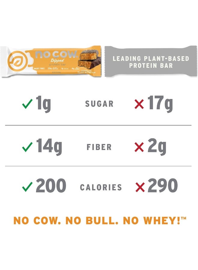 No Cow Protein Bar, Lemon Meringue Pie, 22g Plant Based Protein, Keto Friendly, Low Carb, Low Sugar, Dairy Free, Gluten Free, Vegan, High Fiber, Non-GMO, 12Count - Image 3