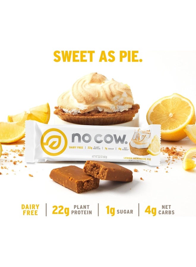 No Cow Protein Bar, Lemon Meringue Pie, 22g Plant Based Protein, Keto Friendly, Low Carb, Low Sugar, Dairy Free, Gluten Free, Vegan, High Fiber, Non-GMO, 12Count - Image 2