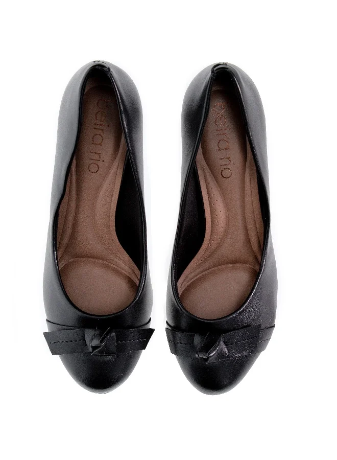 Beira Rio Beira Rio Ladies Mid Heel Shoes Black | Made In Brazil