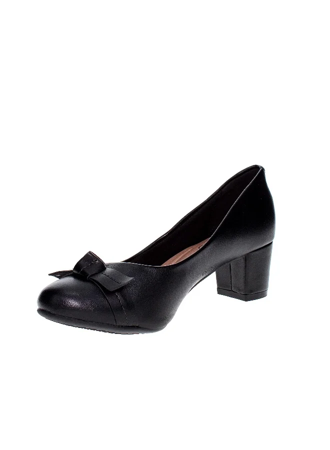 Beira Rio Beira Rio Ladies Mid Heel Shoes Black | Made In Brazil