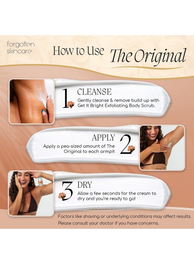 Forgotten Skincare Forgotten Skincare The Original Underarm Brightening Deodorant Cream For Dark Underarms Treatment, Body Odor Eliminator For Women & Men, Ingrown Hair Treatment, Vitamin C & Salicylic Acid - Image 3