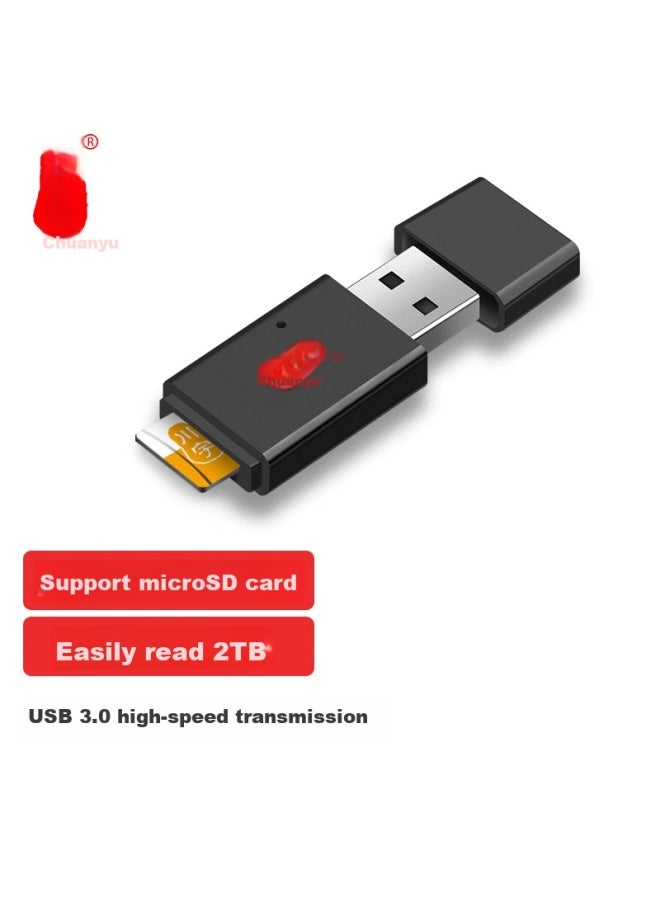 Chuanyu Usb 3.0 High-speed Tf/micro Sd Mini Card Reader For Car Dash Cam Storage Card And Phone Card, Black - Image 1