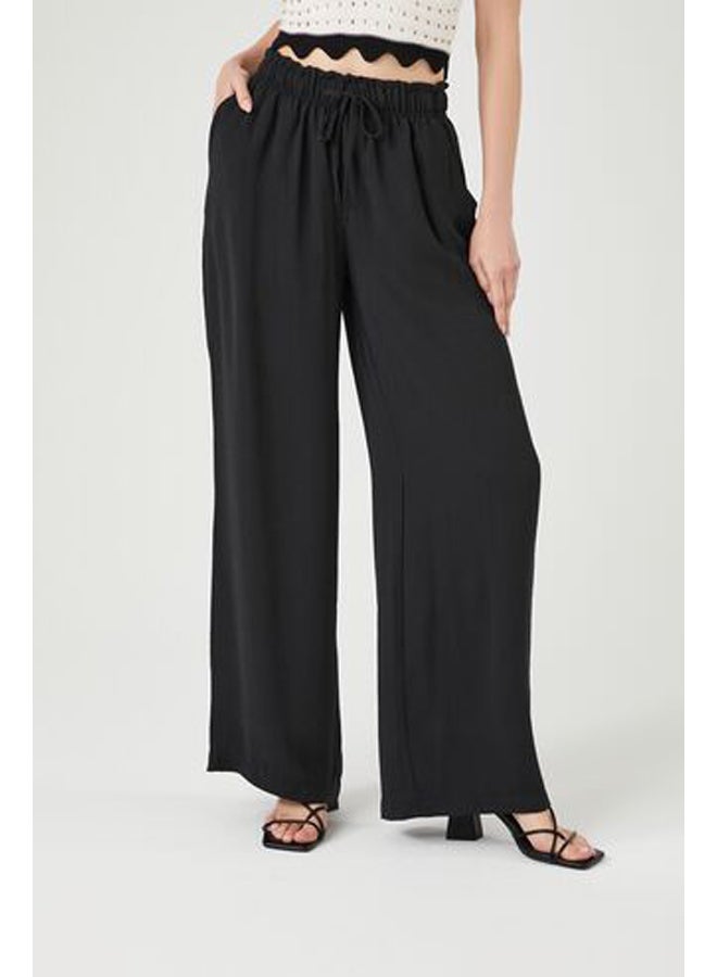 FOREVER 21 Crepe Drawstring Wide-Leg Pants - Image 2