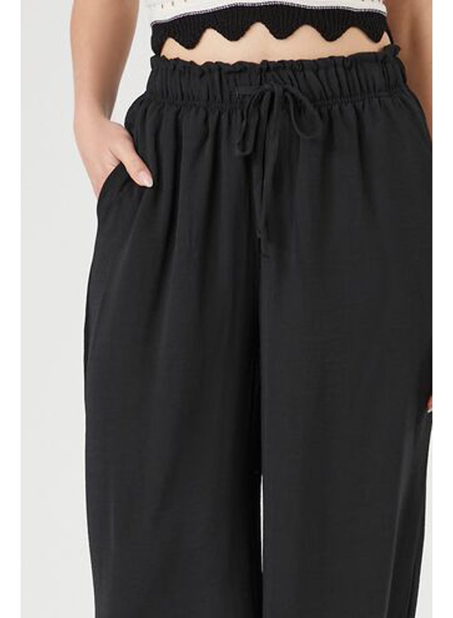 FOREVER 21 Crepe Drawstring Wide-Leg Pants - Image 5