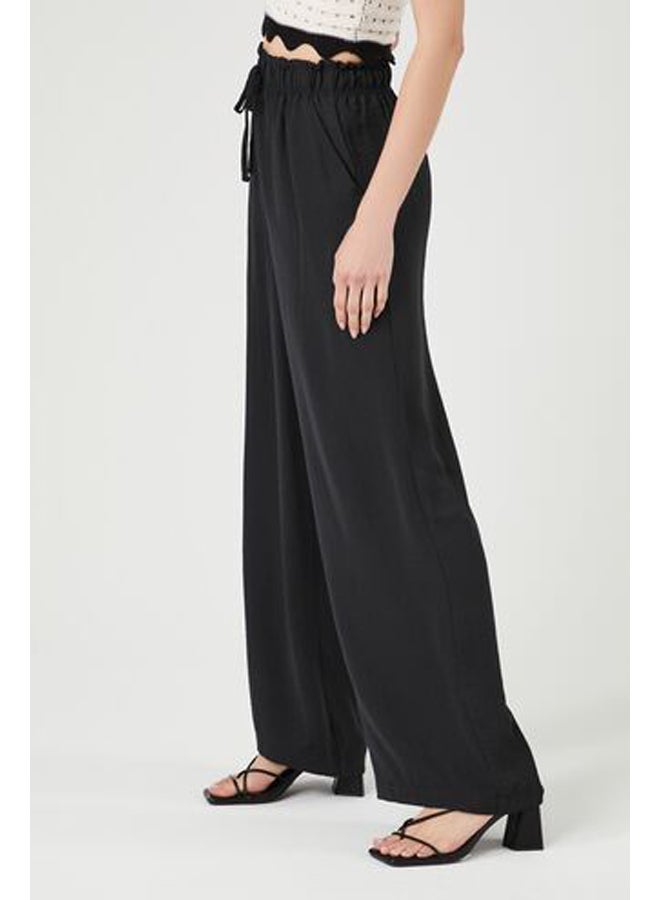 FOREVER 21 Crepe Drawstring Wide-Leg Pants - Image 3
