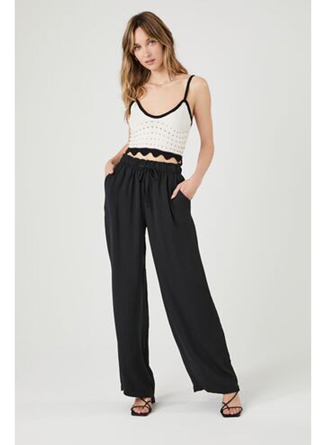 FOREVER 21 Crepe Drawstring Wide-Leg Pants - Image 1