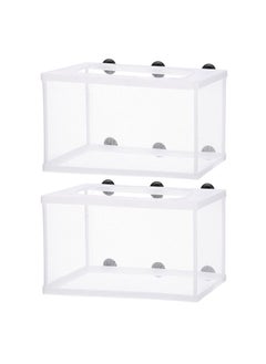 Y&D SYOSI Fish Tank Breeder Net, Hatchery Box Aquarium Separation Net Nylon Incubator Mesh with Suction Cup (2 Pcs)  - Image 1