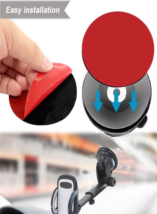 CKANDAY 10 PCS Sticky Adhesive Pads Replacement Mounting Tape, 90mm (3.54") Circle Double-Sided Sticker Pads Mount Adhesives for Suction Cup Mount Dashboard Mounting Disk Windshield Camera GPS Car Phone Mount - Image 5