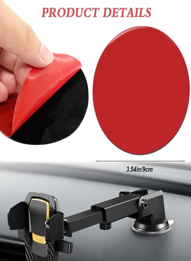 CKANDAY 10 PCS Sticky Adhesive Pads Replacement Mounting Tape, 90mm (3.54") Circle Double-Sided Sticker Pads Mount Adhesives for Suction Cup Mount Dashboard Mounting Disk Windshield Camera GPS Car Phone Mount - Image 2