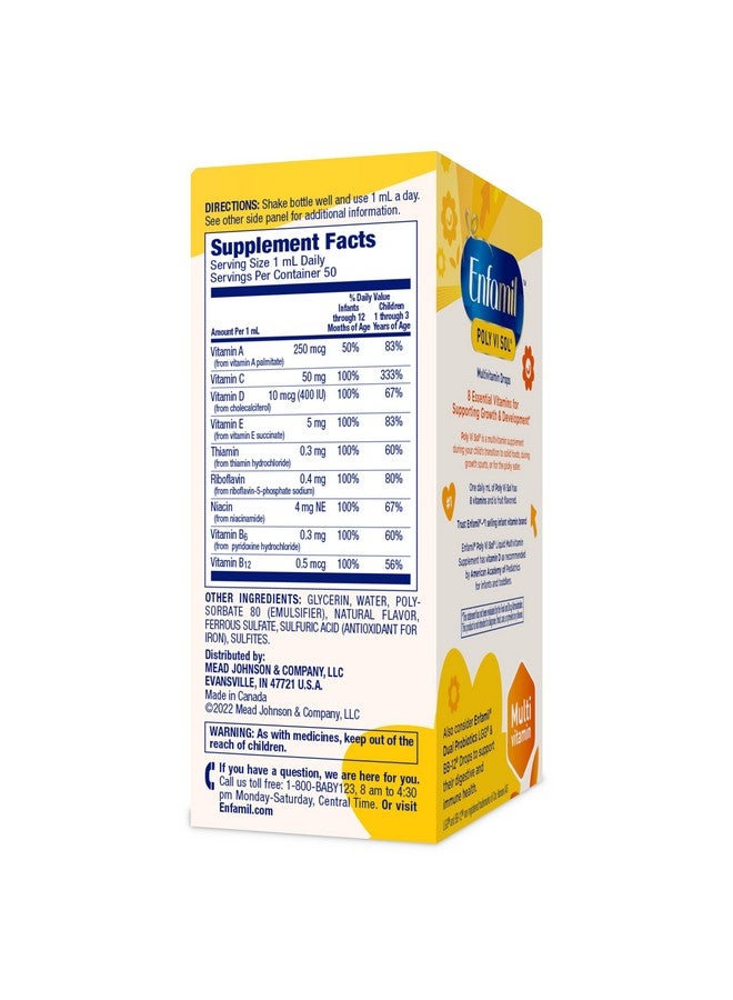 Enfamil Poly-Vi-Sol Multivitamin Supplement Drops with Iron 50 mL - Image 5