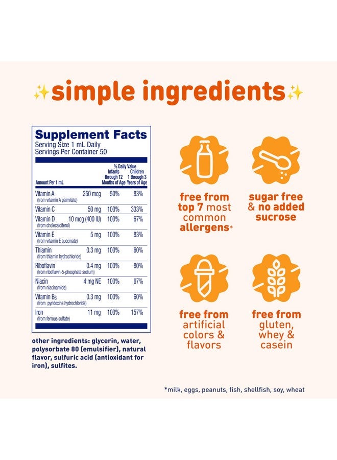 Enfamil Poly-Vi-Sol Multivitamin Supplement Drops with Iron 50 mL - Image 2