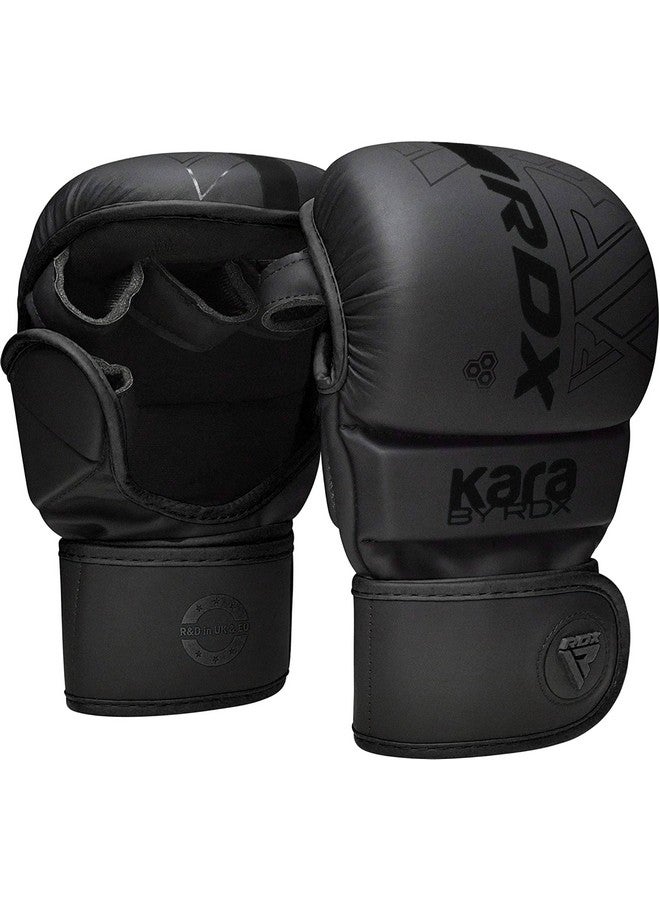 RDX MMA Gloves Sparring Grappling, Hybrid Open Palm Martial Arts Mitts Men Women, Maya Hide Leather Wrist Support, Cage Fighting Combat Sports Boxing Glove Training, Muay Thai, Punching Bag Kickboxing - Image 1