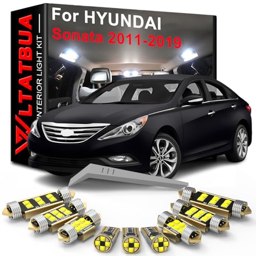 WLTATBUA LED Interior Light Kit Package Replacement for HYUNDAI Sonata YF 2011 2012 2013 2014 2015 2016 2017 2018 2019, Super Bright 6000K White - Image 1