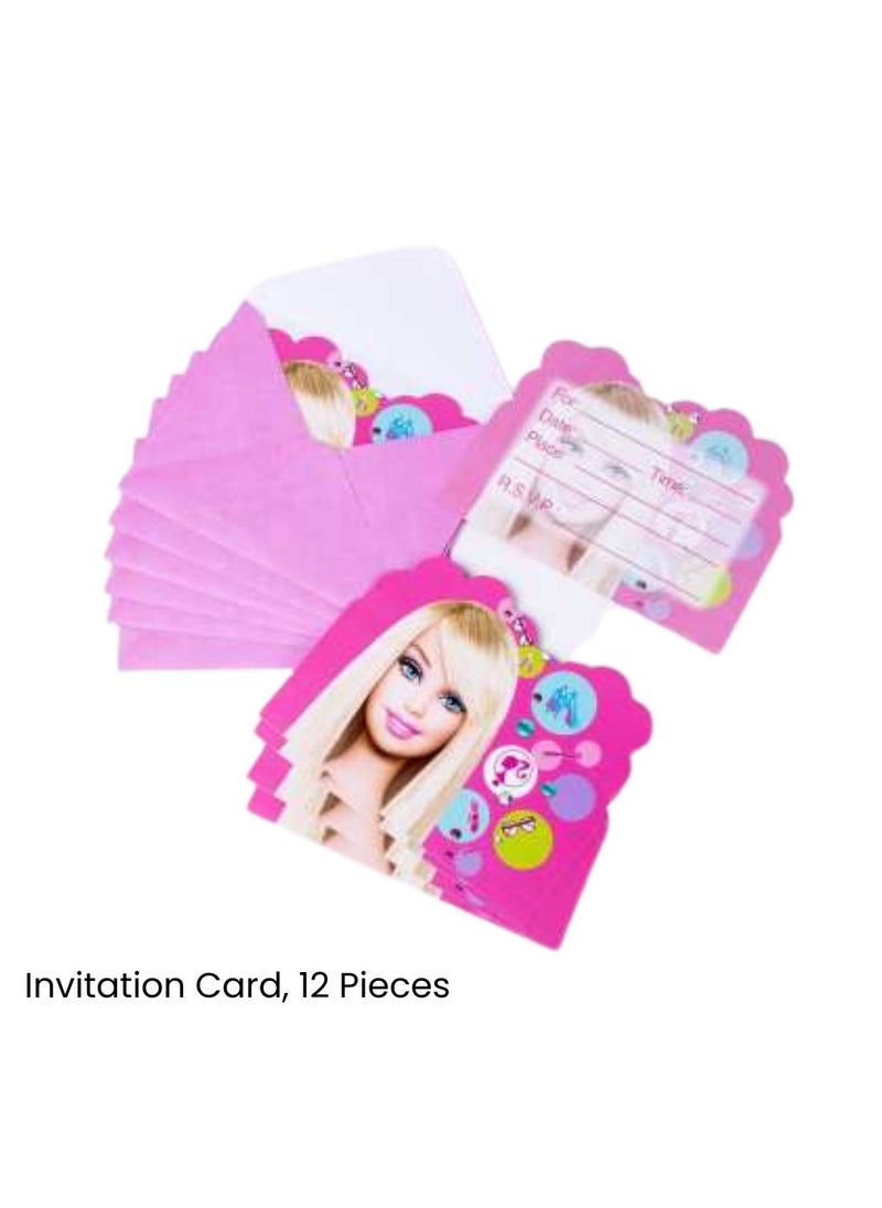 Remy Belle 180 pcs Barbie Theme Birthday Party Decoration Set girl Disposable Tableware Supplies Kids Favor Baby shower props kit plates forks knifes 16 items  - Image 5