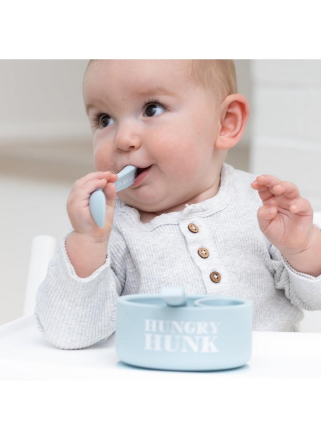 Bella Tunno Bowl And Spoon Baby Feeding Set - Suction Bowl And Baby Spoon For Toddlers And Kids, Baby Led Weaning Spoons And Bowls With Non-Toxic, Bpa Free Silicone, Hungry Hunk/Stud Muffin  - Image 5