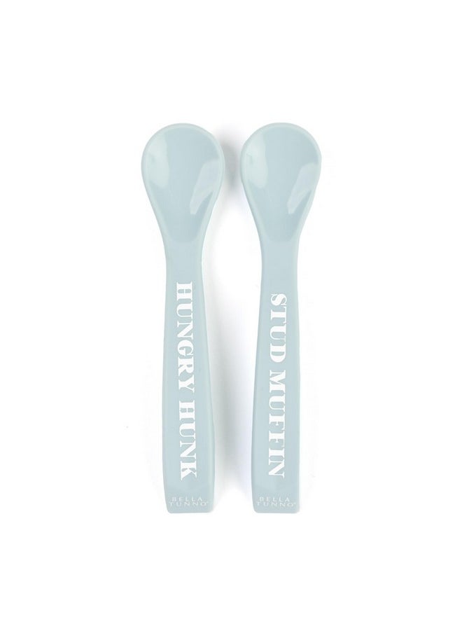 Bella Tunno Bowl And Spoon Baby Feeding Set - Suction Bowl And Baby Spoon For Toddlers And Kids, Baby Led Weaning Spoons And Bowls With Non-Toxic, Bpa Free Silicone, Hungry Hunk/Stud Muffin  - Image 4