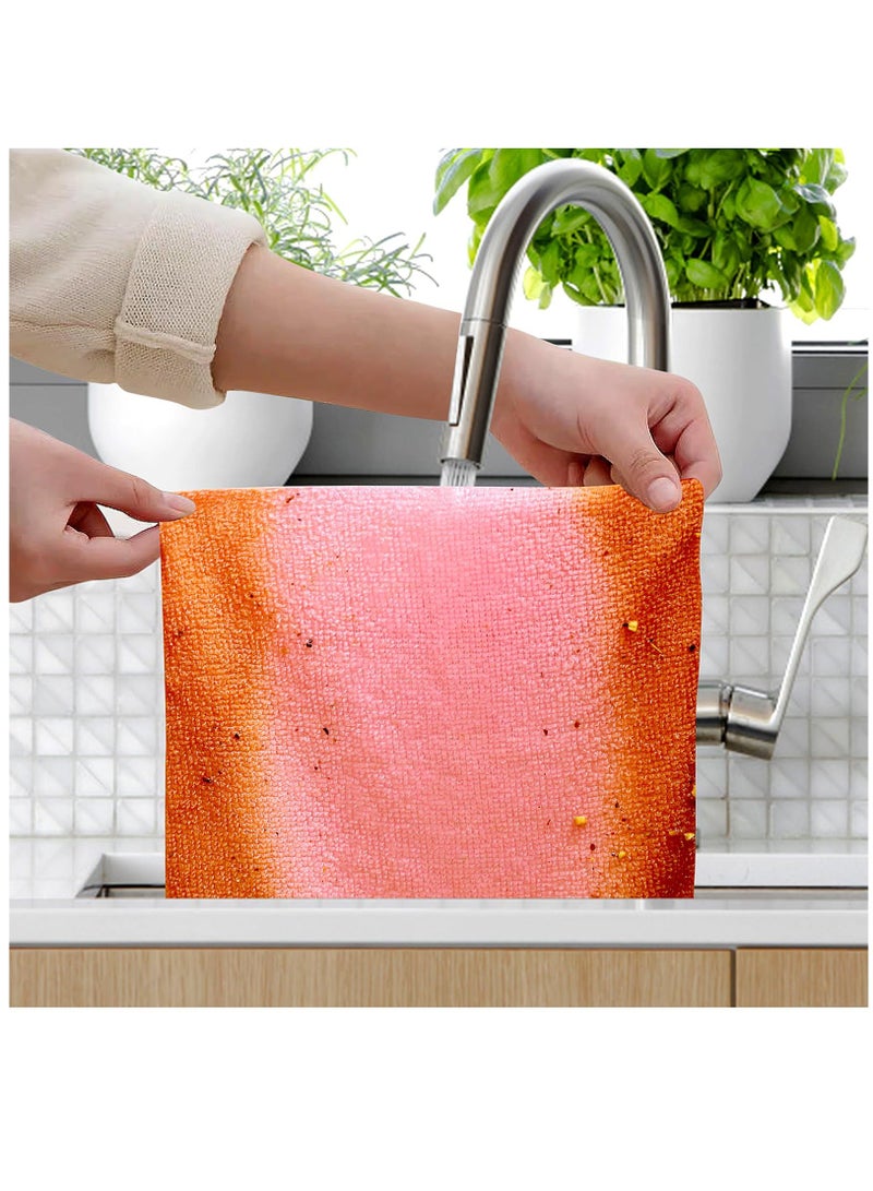 Microfiber Cleaning Cloth Rags in Two Box (40 Count), 7.9" x 7.9" Reusable Wipes for Cleaning, Edgeless Terry Towels, Small Cleaning Cloths for Home, Kitchen and Car, Pink - Image 5