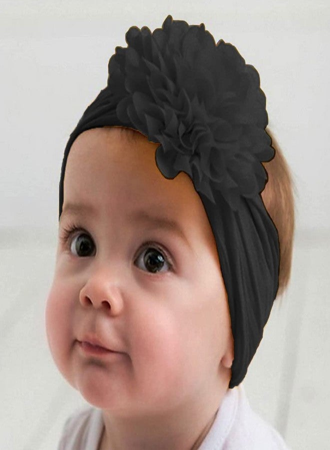 SYGA Pack of 5 Baby Headbands Nylon Flower Soft Stretchable Hairband for Newborn Infant Toddler Kids For 0-3 Year (Multicolor) - Image 2