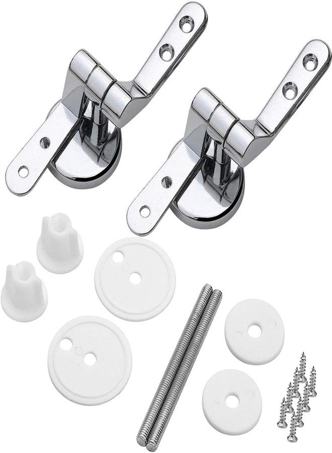 Cokritsm Toilet Seat Hinge Replacement with Bolts Screw and Nuts, Zinc Alloy Replacement Parts-Adjustable Toilet Seat - Image 1